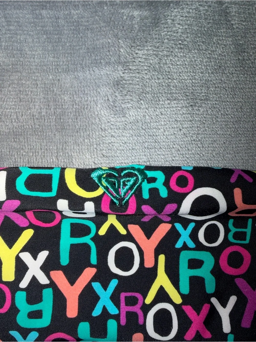 🩵🩷 Roxy Multicolor Letter Print Tie-Side Bikini Bottoms
